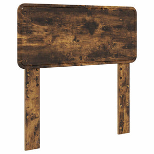 Sängram med huvudgavel Rökt ek 75 x 190 cm Konstruerat trä