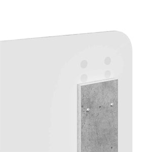 Sängram med huvudgavel Betonggrå 135 x 190 cm Massiv furu