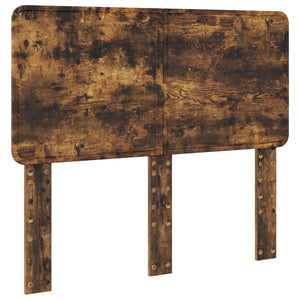 Sängram med huvudgavel Rökt ek 135 x 190 cm Konstruerat trä