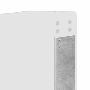 Sängram med huvudgavel Betong 200 x 200 cm Massiv furu