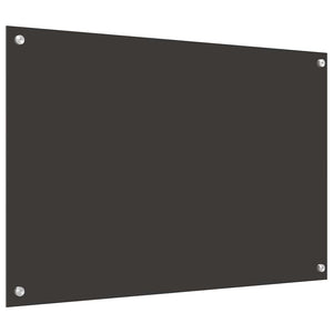 Köksplånbak 2 pcs Mörkgrå 90 x 60 cm härdat glas