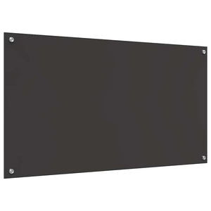 Köksplånbak 2 pcs Mörkgrå 110 x 60 cm härdat glas