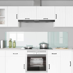 Köksplånbak 2 pcs Vit 100 x 50 cm härdat glas