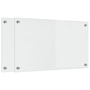 Köksplånbak 2 pcs Transparent 70 x 40 cm härdat glas