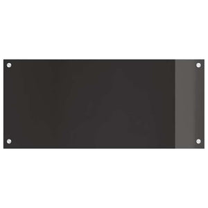 Köksplånbak 2 pcs Svart 90 x 40 cm härdat glas