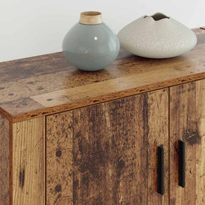 Väggmonterad TV-byrå Set 2 pcs Gammalt trä 80 x 34,5 x 40 cm