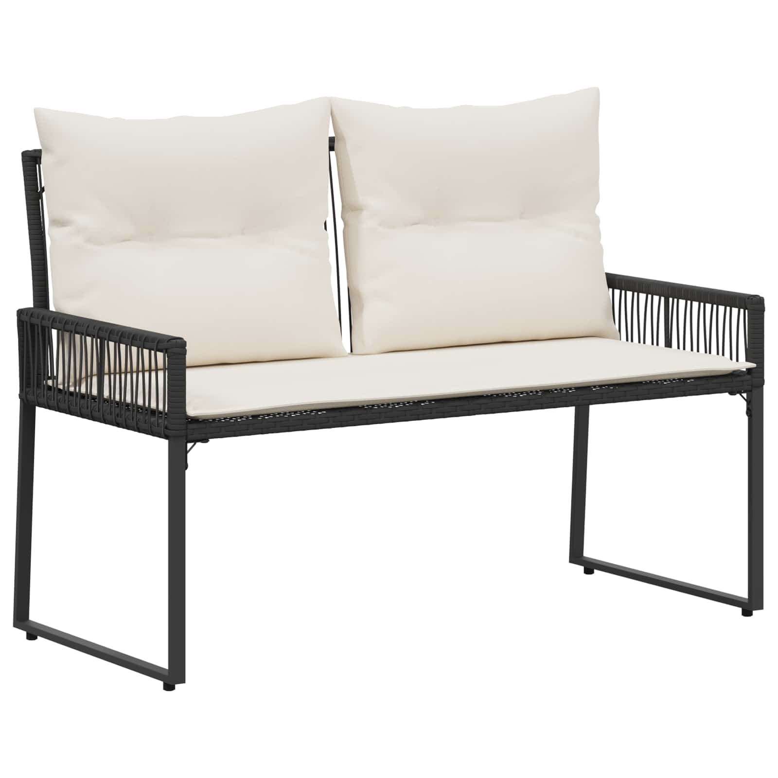 Utomhusbänk 2 -Seater 4 st 110 x 59 x 82 cm konstrotting