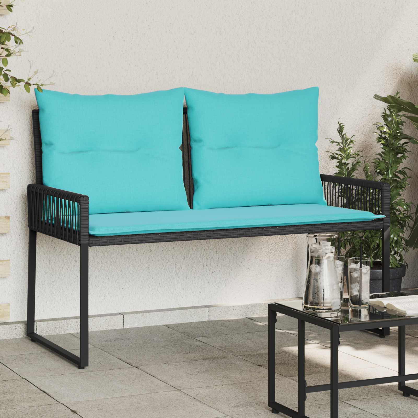 Utomhusbänk 2 -Seater 4 st 110 x 59 x 82 cm konstrotting