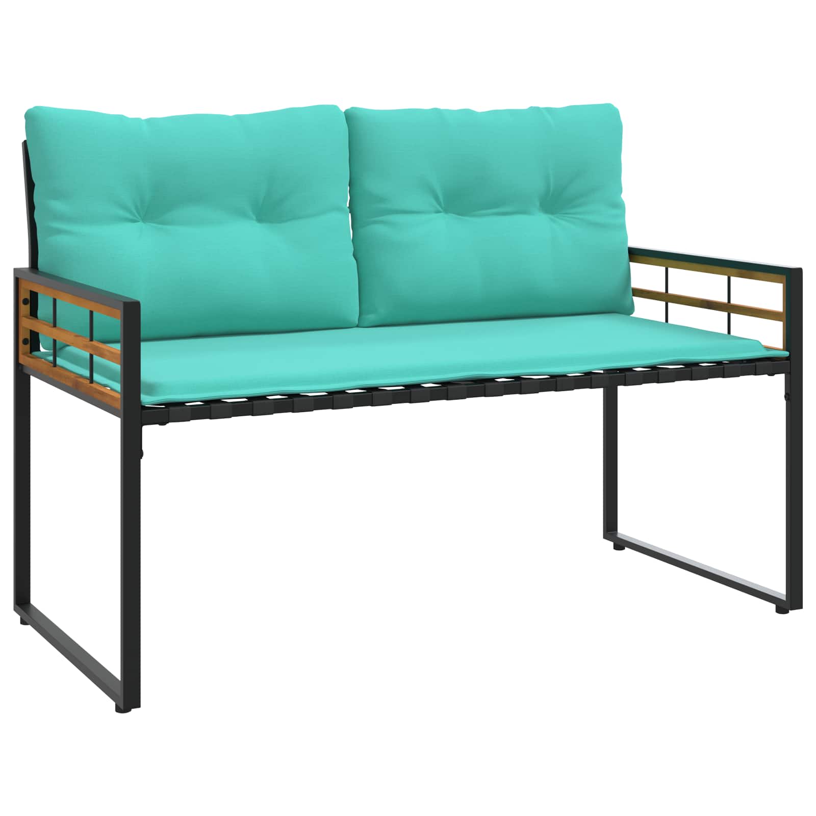 Trälagerssoffa 114 x 55 x 77 cm Turkos Rektangulär