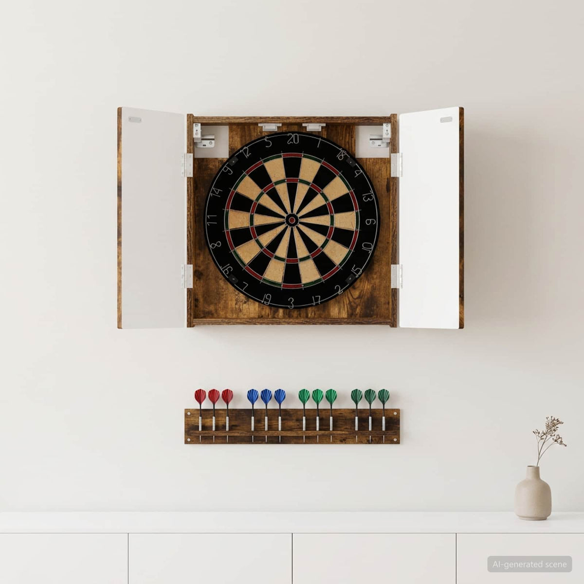 Darttavla Skåp ARNHEM Rökt ek 52,5 x 10,5 x 53,5 cm