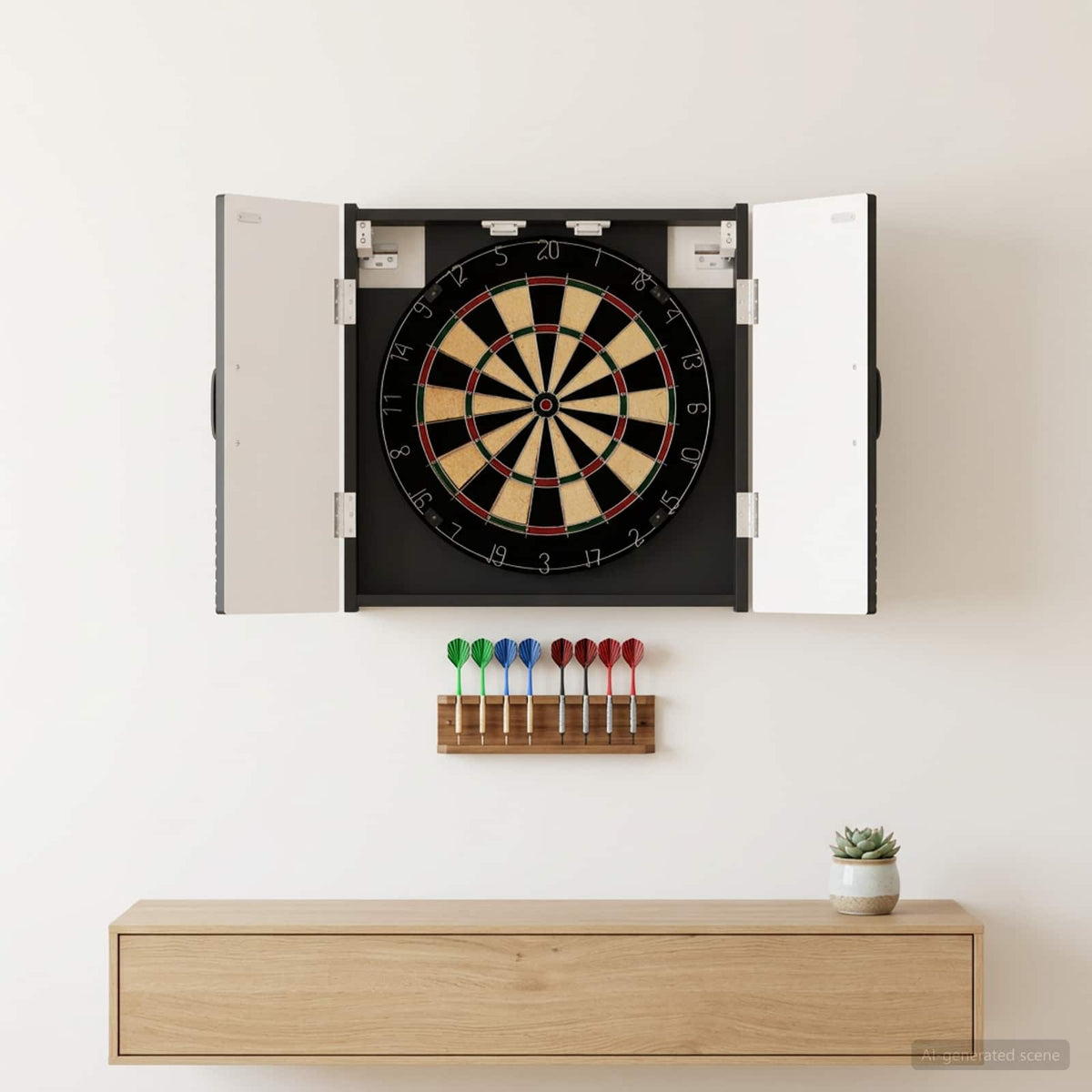 Darttavla Skåp UTRECHT Svart 52,5 x 10,5 x 53,5 cm