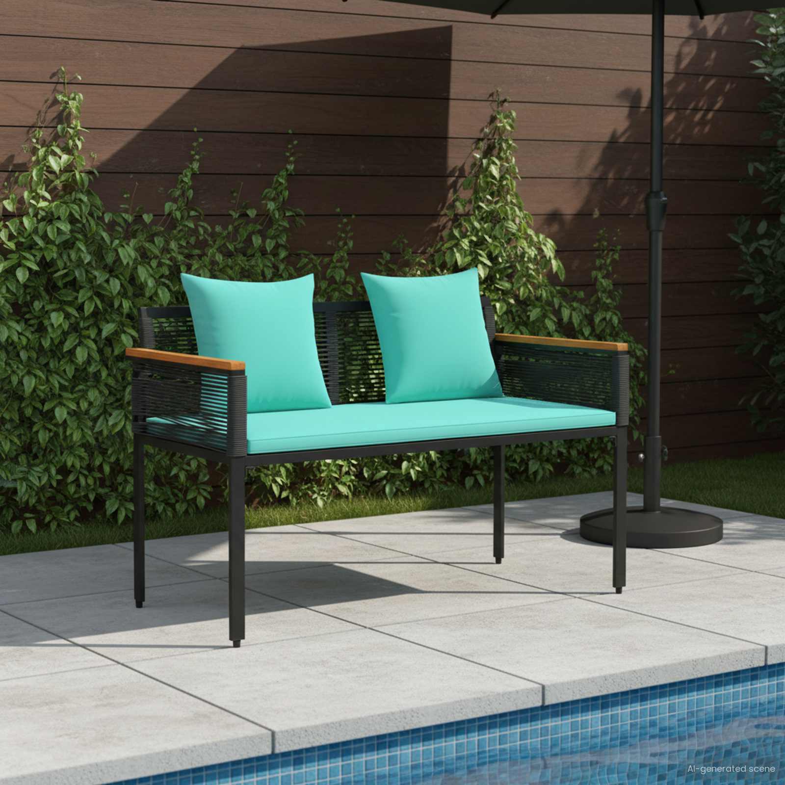 Utomhusbänk 2 -Seater 117 x 54 x 74.5 cm konstrotting