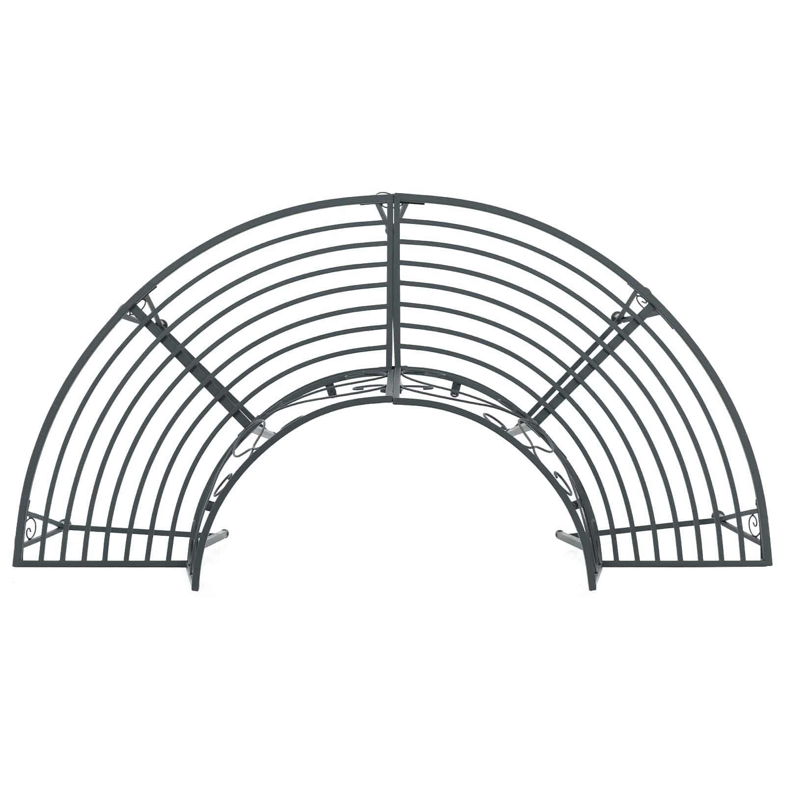 Trädbänk 4-Antal sittplatser 160 x 80 x 89 cm Stål Silvergrå