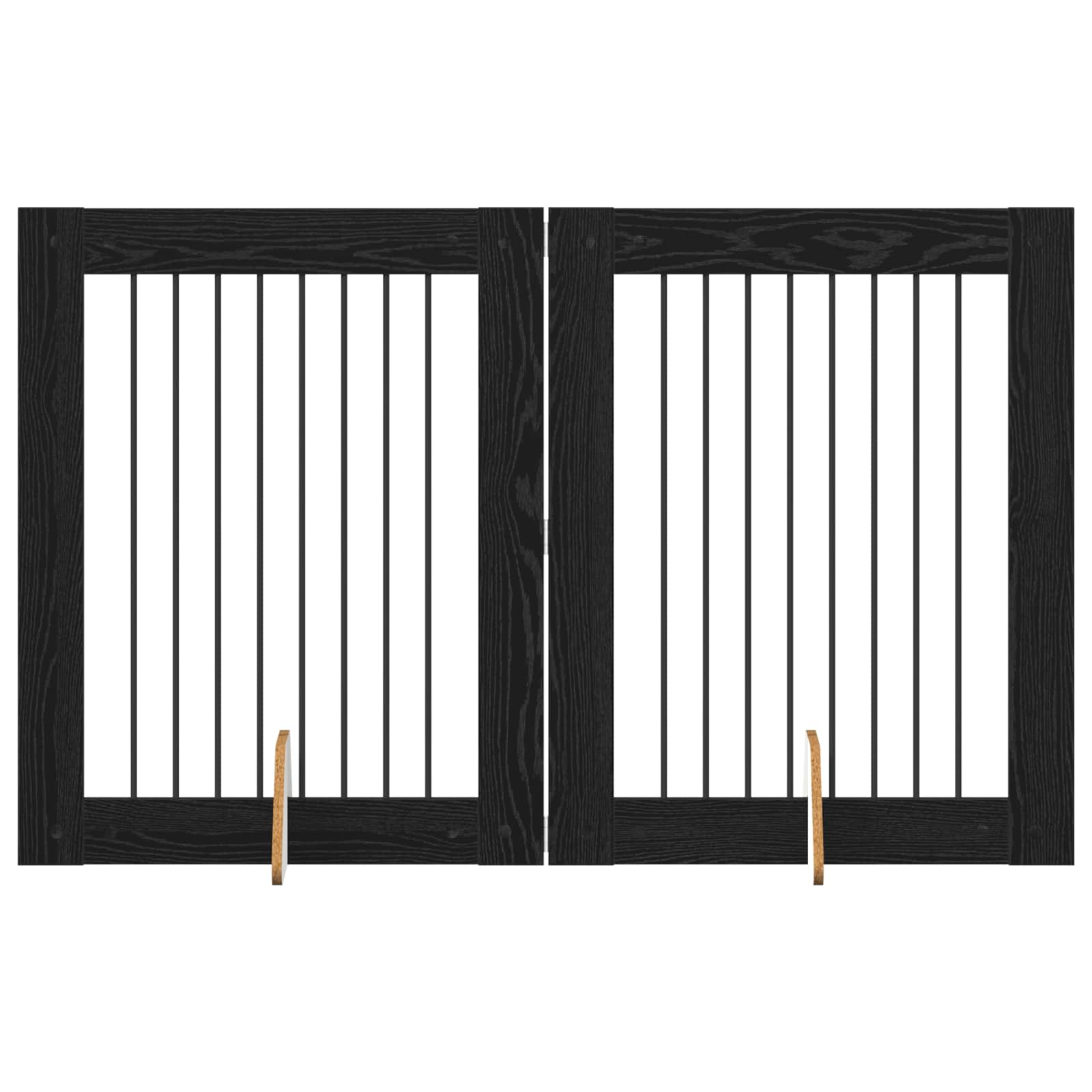 Hundgrind med ställningar 2 pcs Svart ek 80 x 100 cm