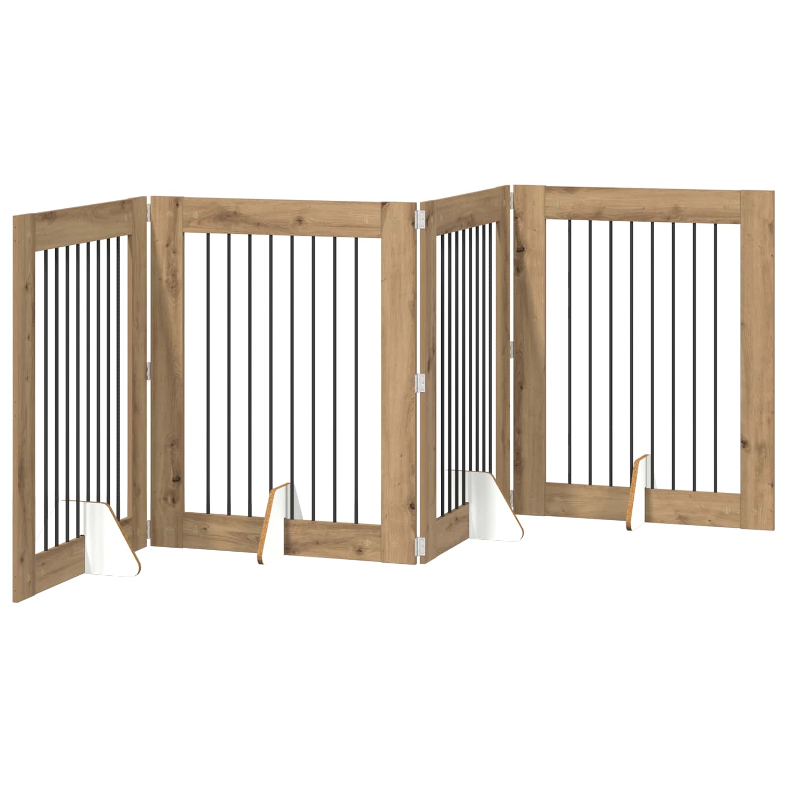 Fällbar hundgrind med stativ 4 st Artisan-ek 321 cm
