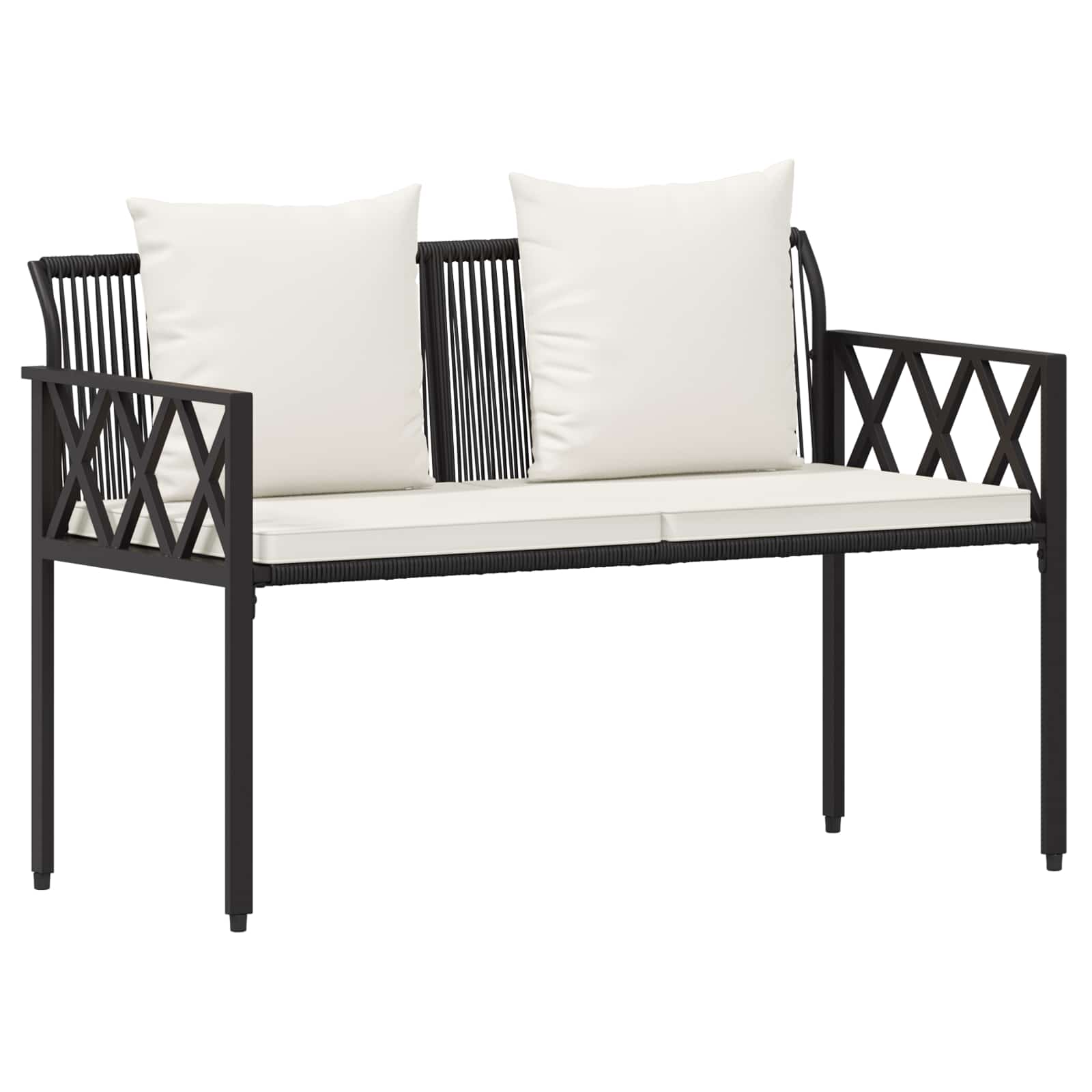 Utomhusbänkar 2 -Seater 116 x 56 x 75 cm konstrotting