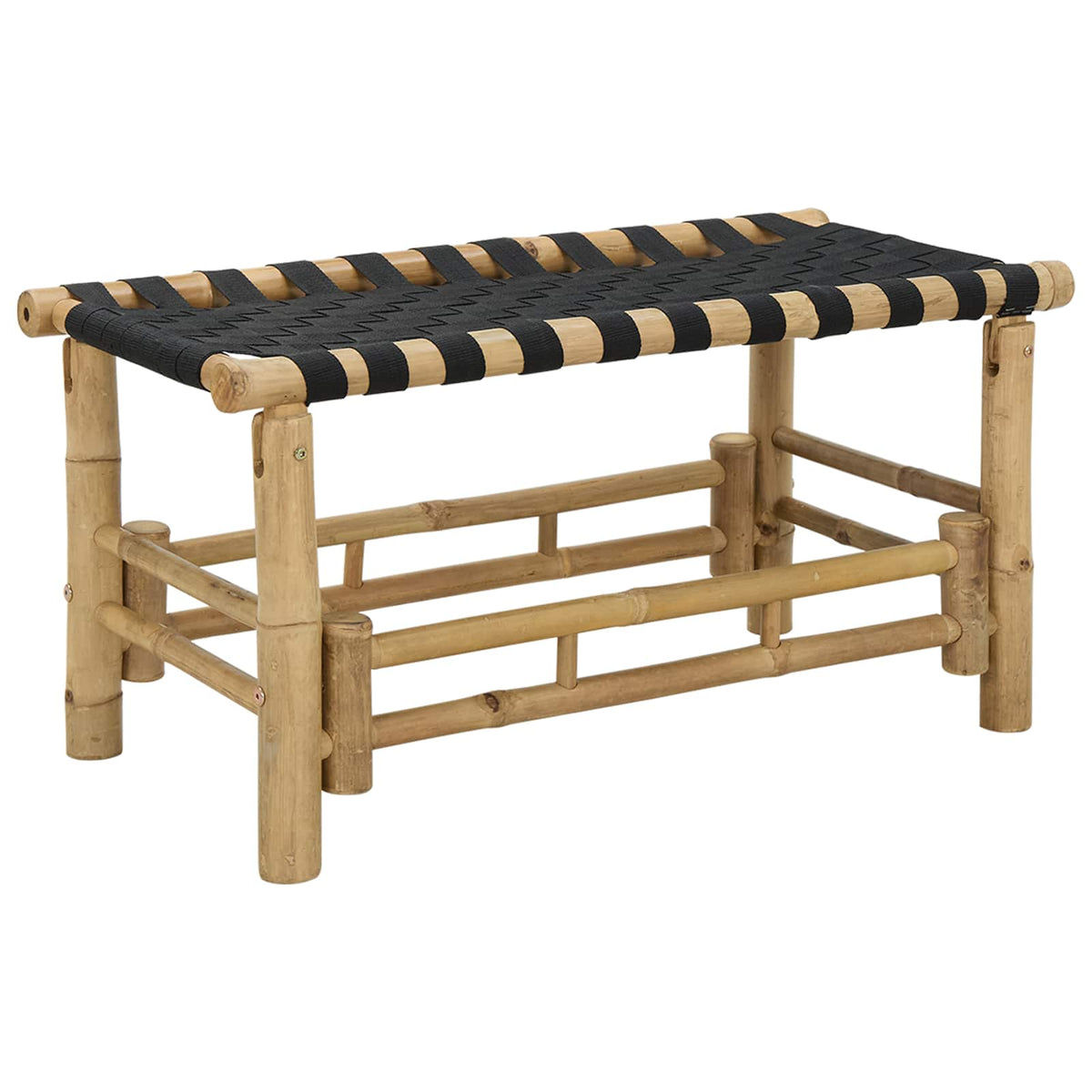 Trädgårdsbänk 80 x 38 x 40 cm Bambus Naturfärg Rektangulär