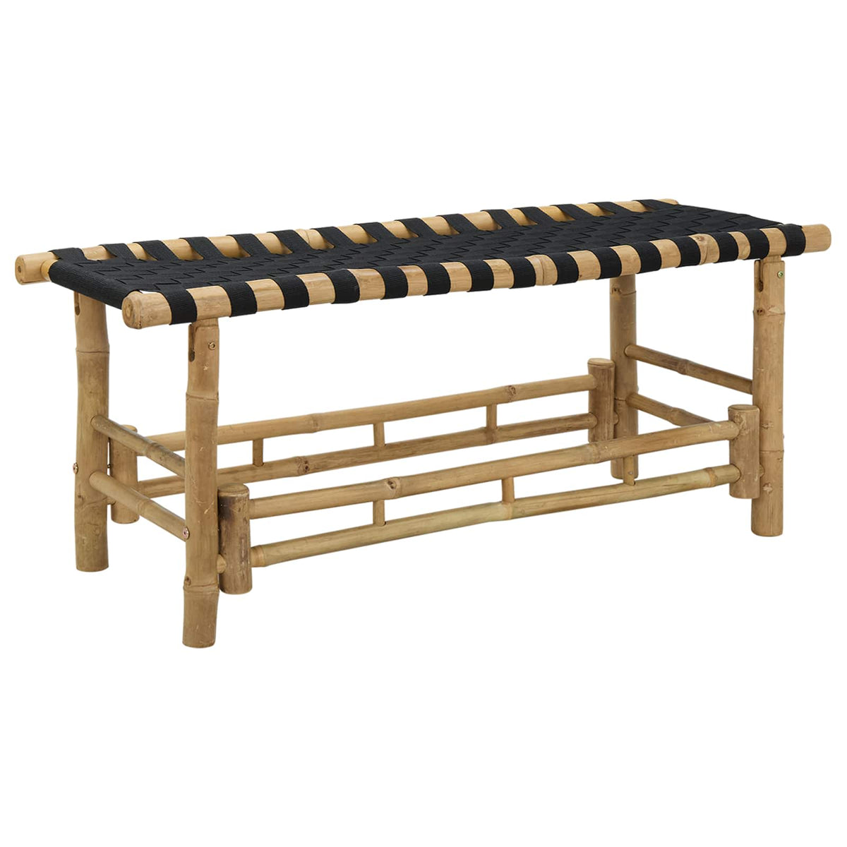 Trädgårdsbänk 110 x 38 x 40 cm Bambus Naturfärg Rektangulär