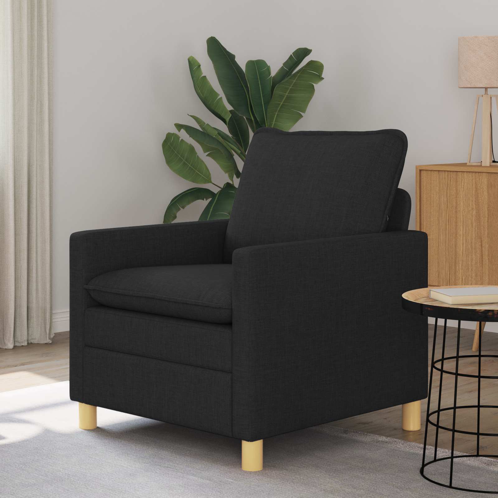 Soffa Svart 76 x 81 x 87,5 cm Tyg