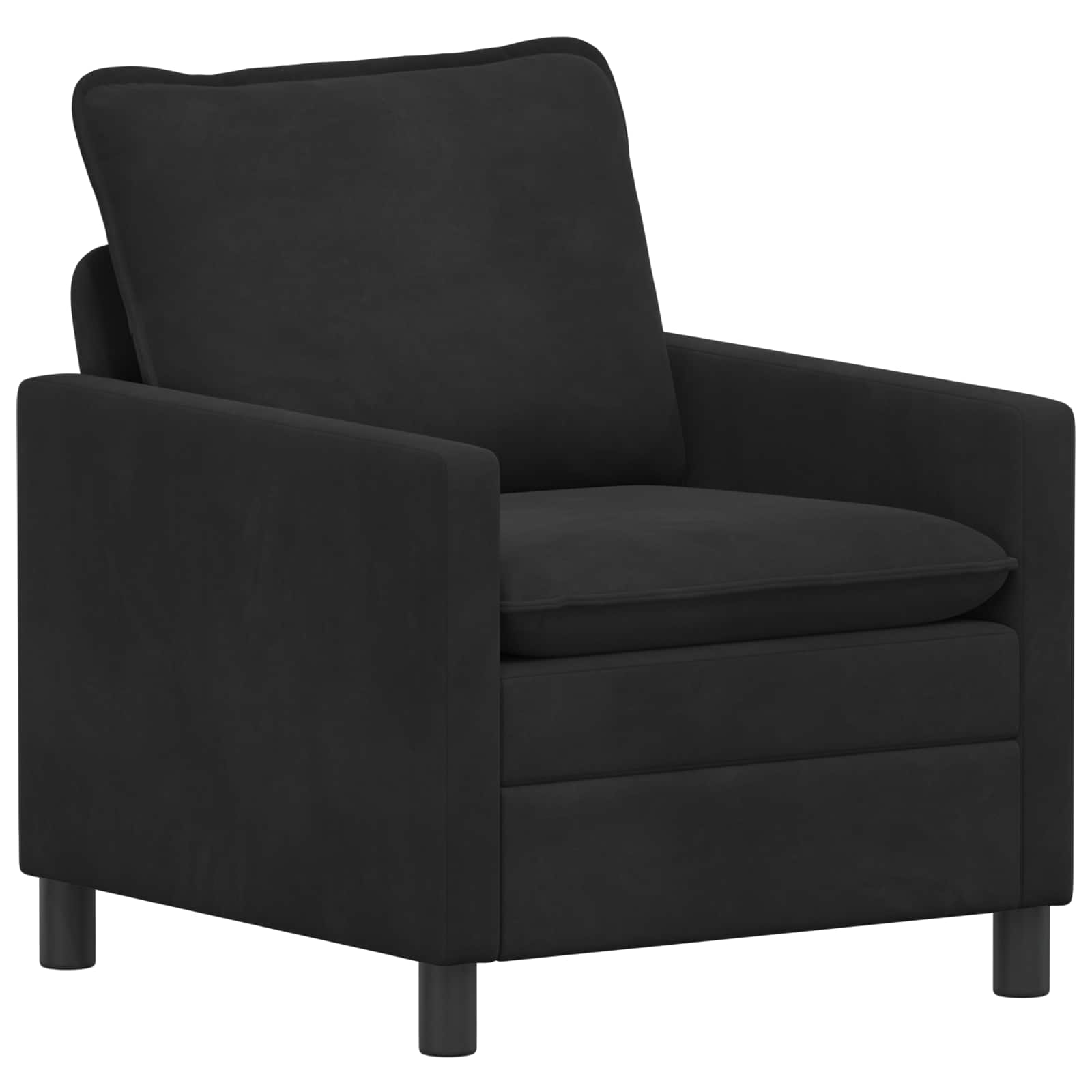 Soffa Svart 76 x 81 x 87,5 cm Sammet