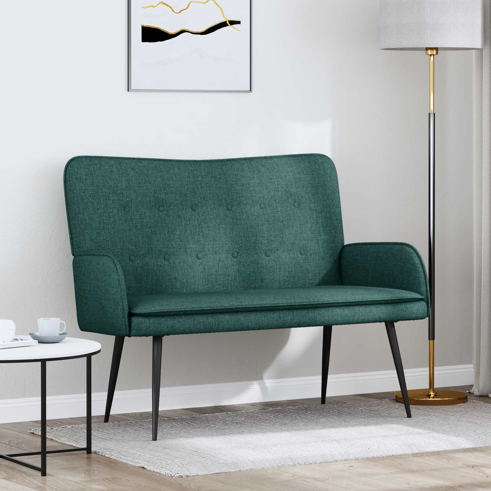 2-sits soffa Mörkgrön 115 x 61 x 87 cm Tyg
