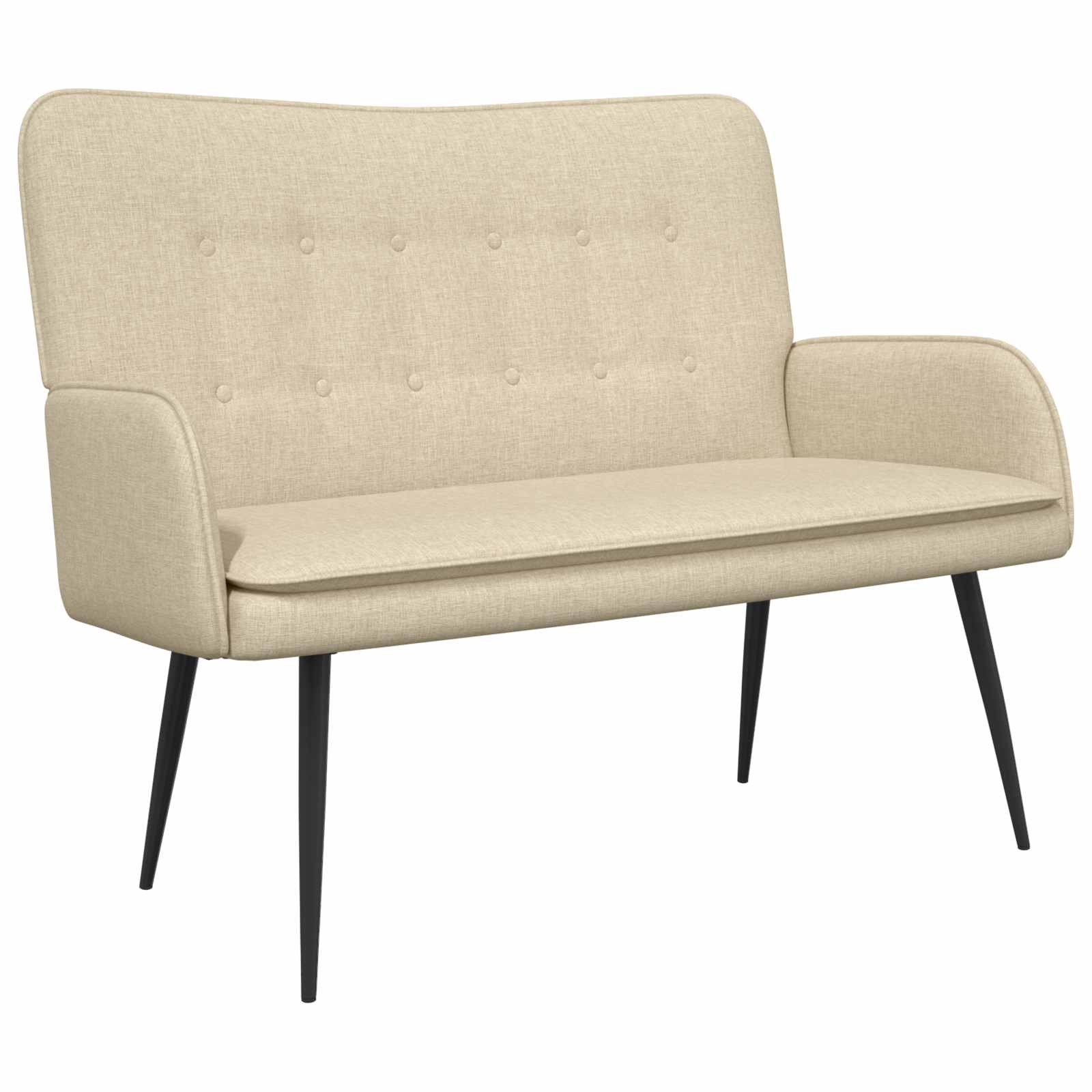 2-sits soffa Gräddvit 115 x 61 x 87 cm Tyg