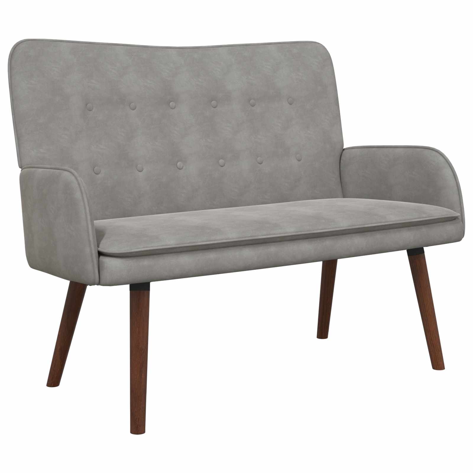 2-sits soffa Ljusgrå 115 x 61 x 87 cm Sammet