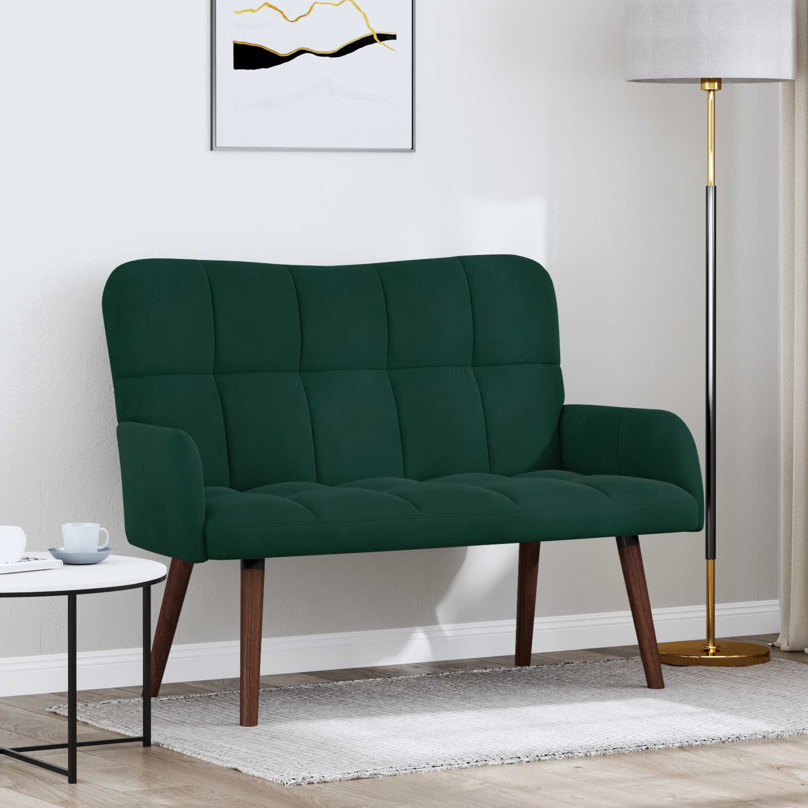 2-sits soffa Mörkgrön 115 x 61 x 87 cm Sammet
