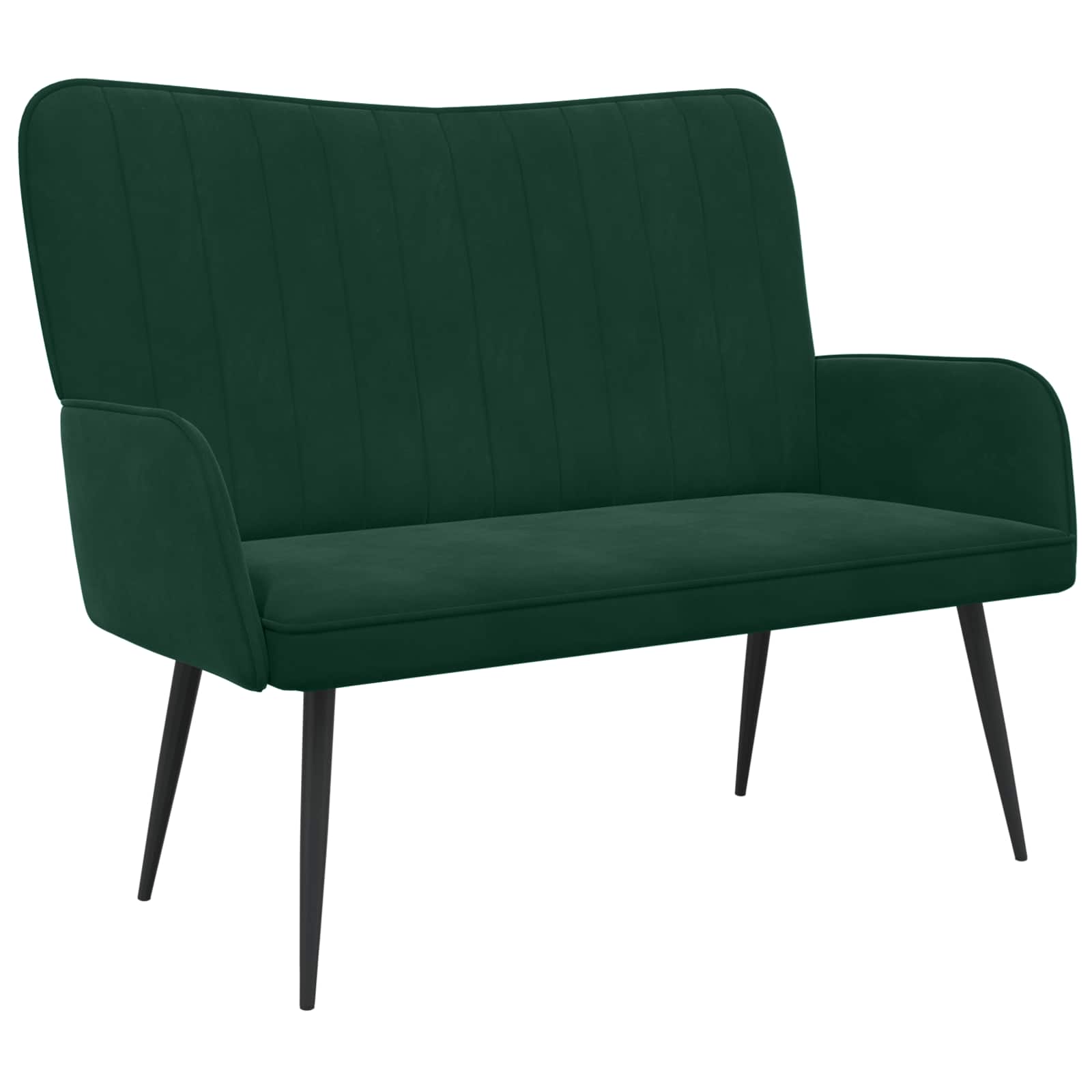 2-sits soffa Mörkgrön 115 x 61 x 87 cm Sammet