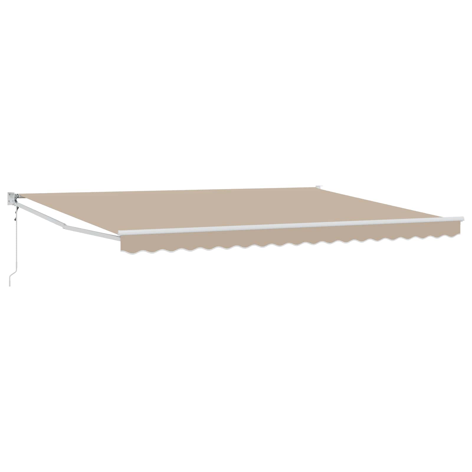 Utdragbar markis Beige 4 x 2 m Polyester och metall