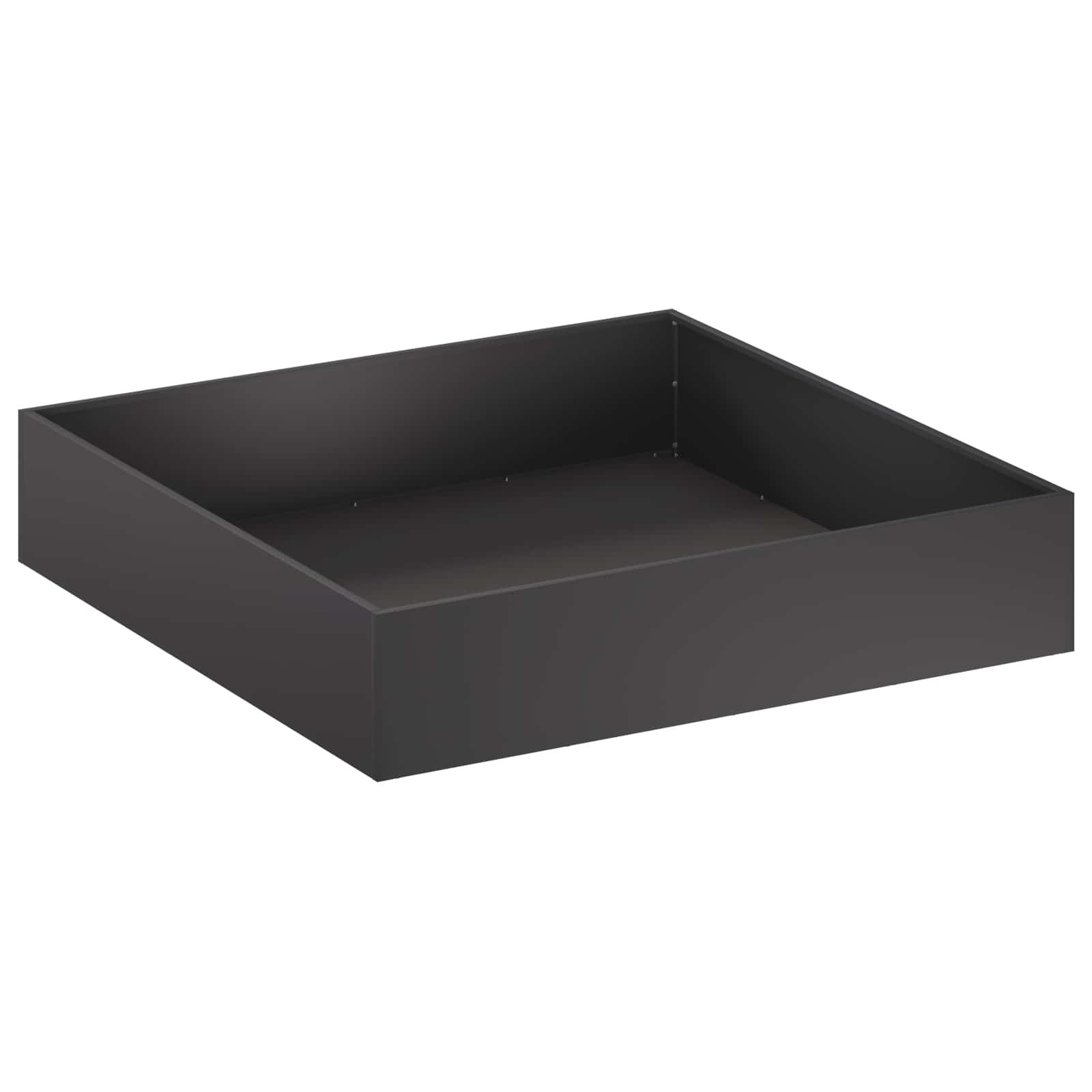 Trädgårdsplanterare Svart 100 x 100 x 20 cm Kallvalsat stål