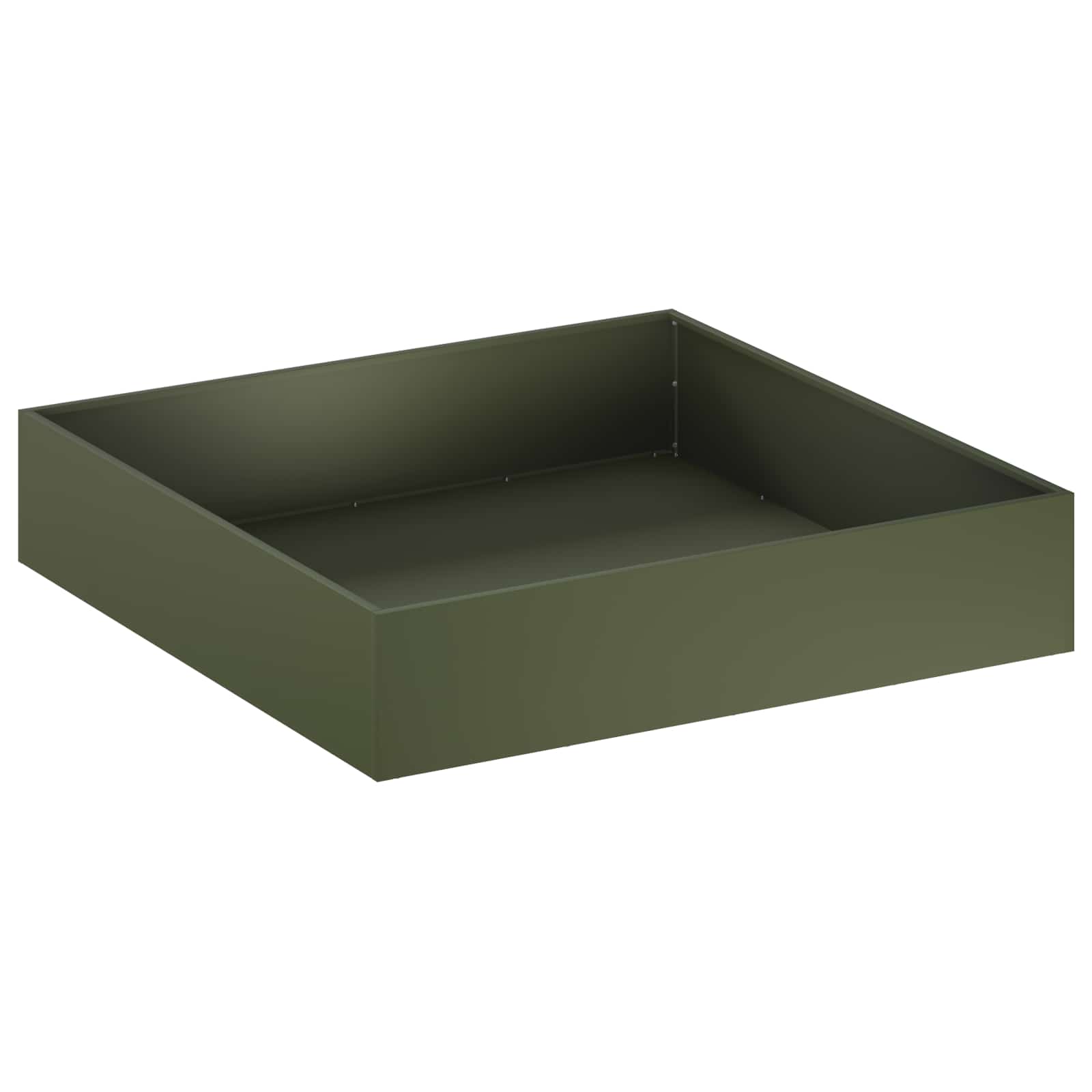 Trädgårdsplanterare Olivgrön 100 x 100 x 20 cm Kallvalsat stål