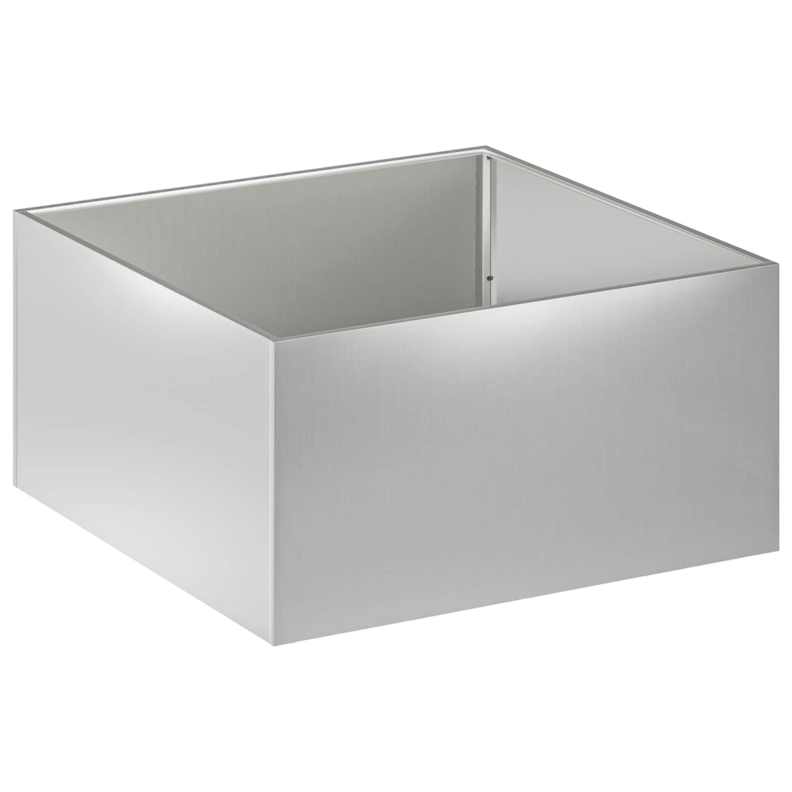 Trädgårdsplanterare Silver 60 x 60 x 40 cm Galvaniserat stål