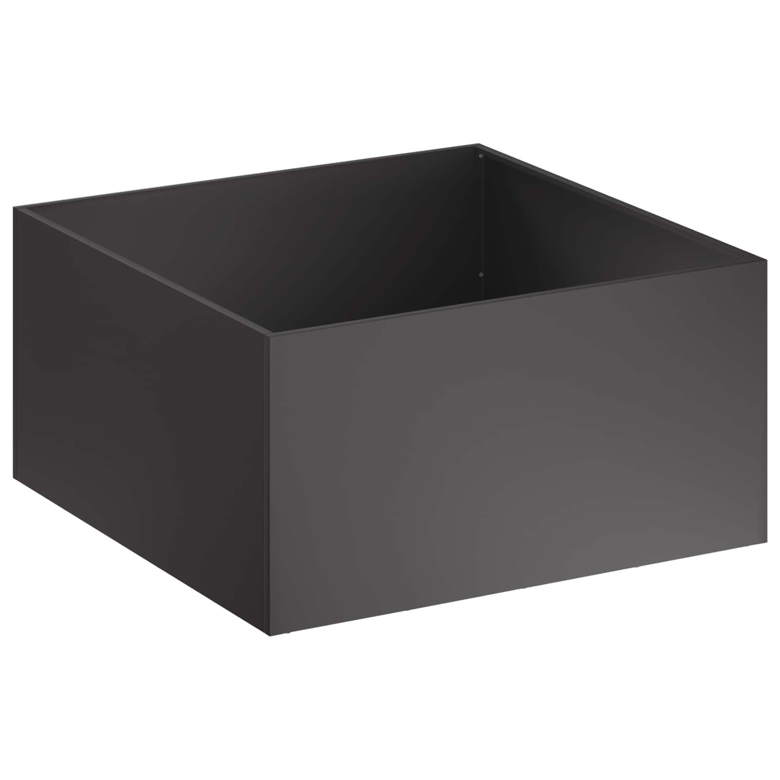Trädgårdsplanterare Svart 80 x 80 x 40 cm Kallvalsat stål