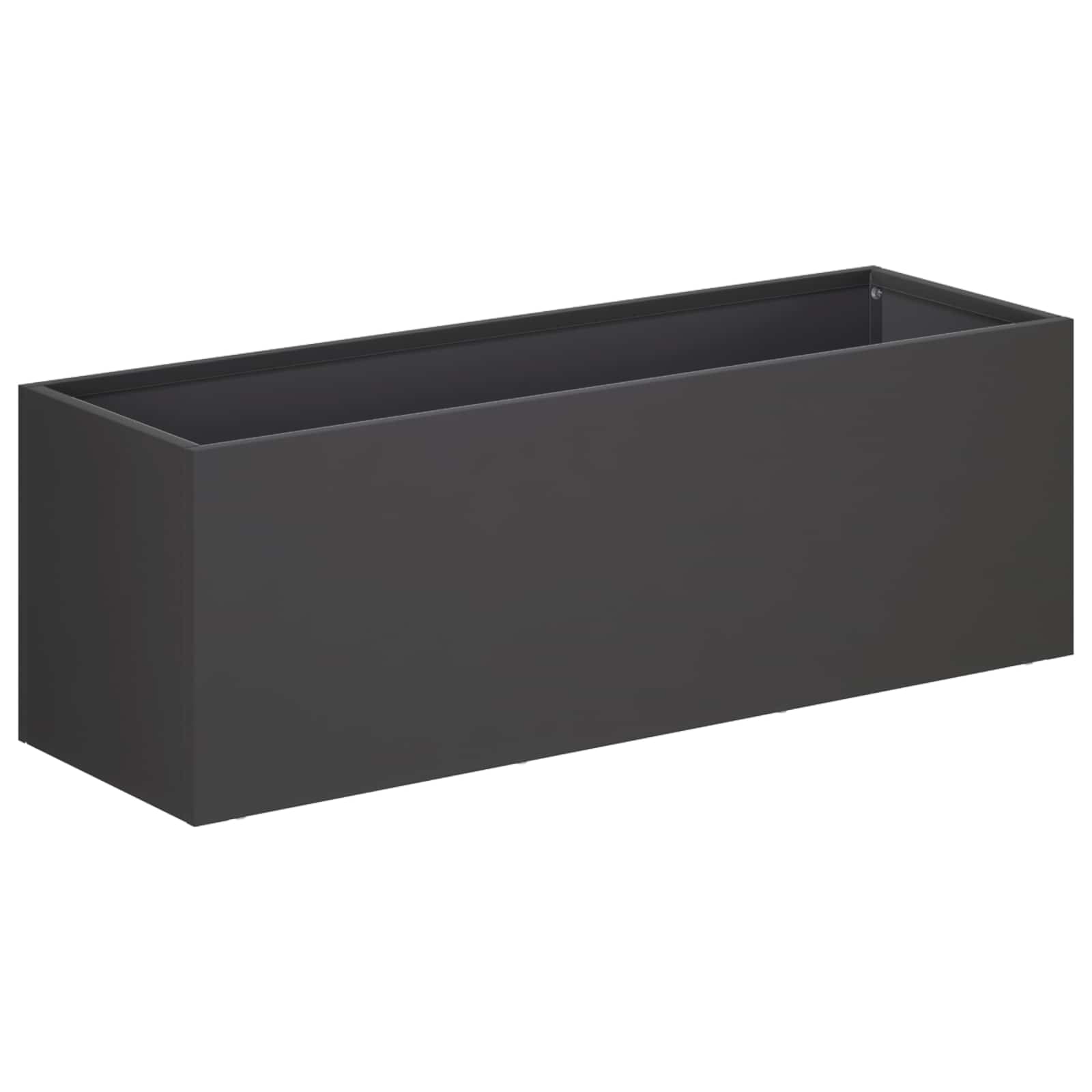 Trädgårdsplanterare Svart 40 x 20 x 20 cm Kallvalsat stål
