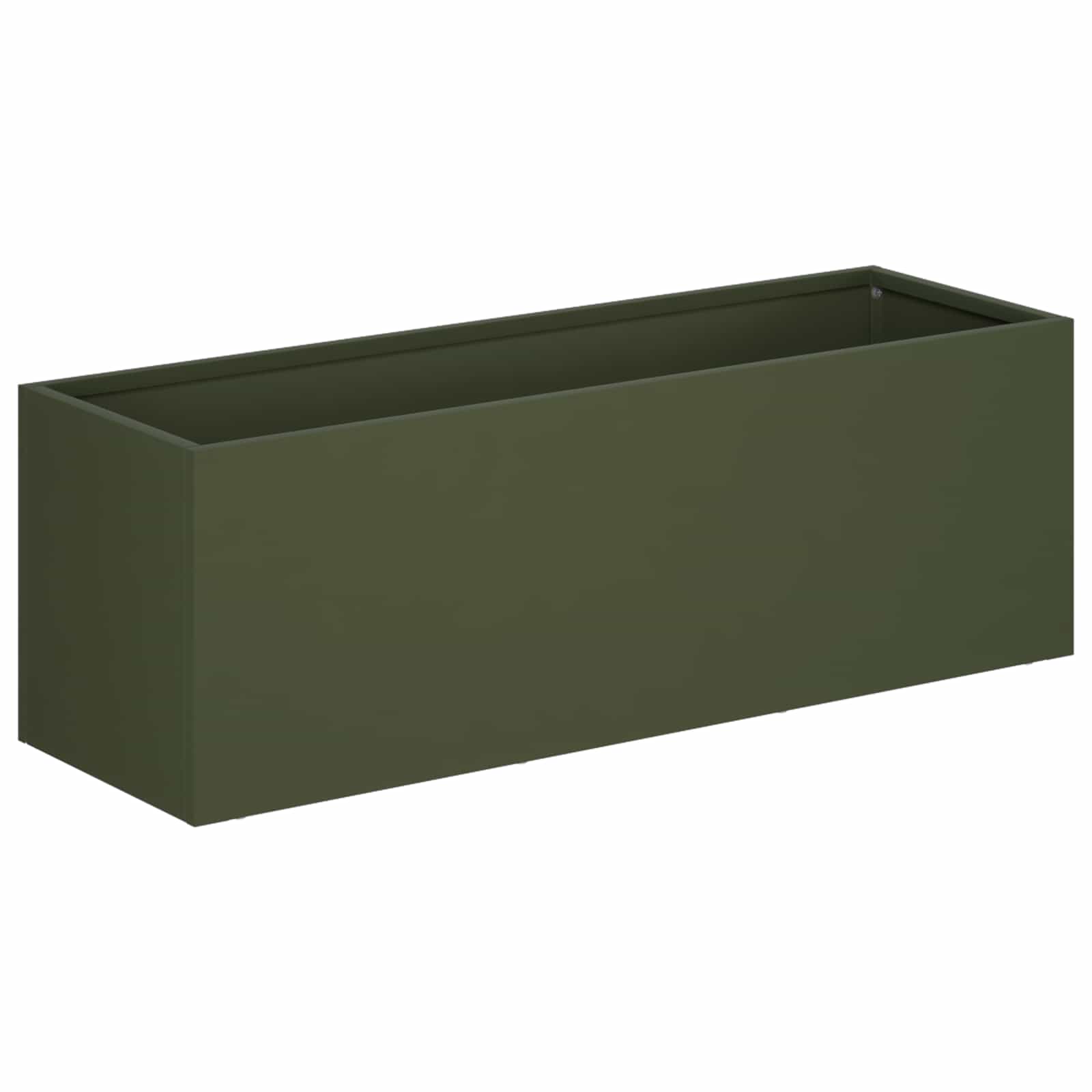 Trädgårdsplanterare Olivgrön 40 x 20 x 20 cm Kallvalsat stål