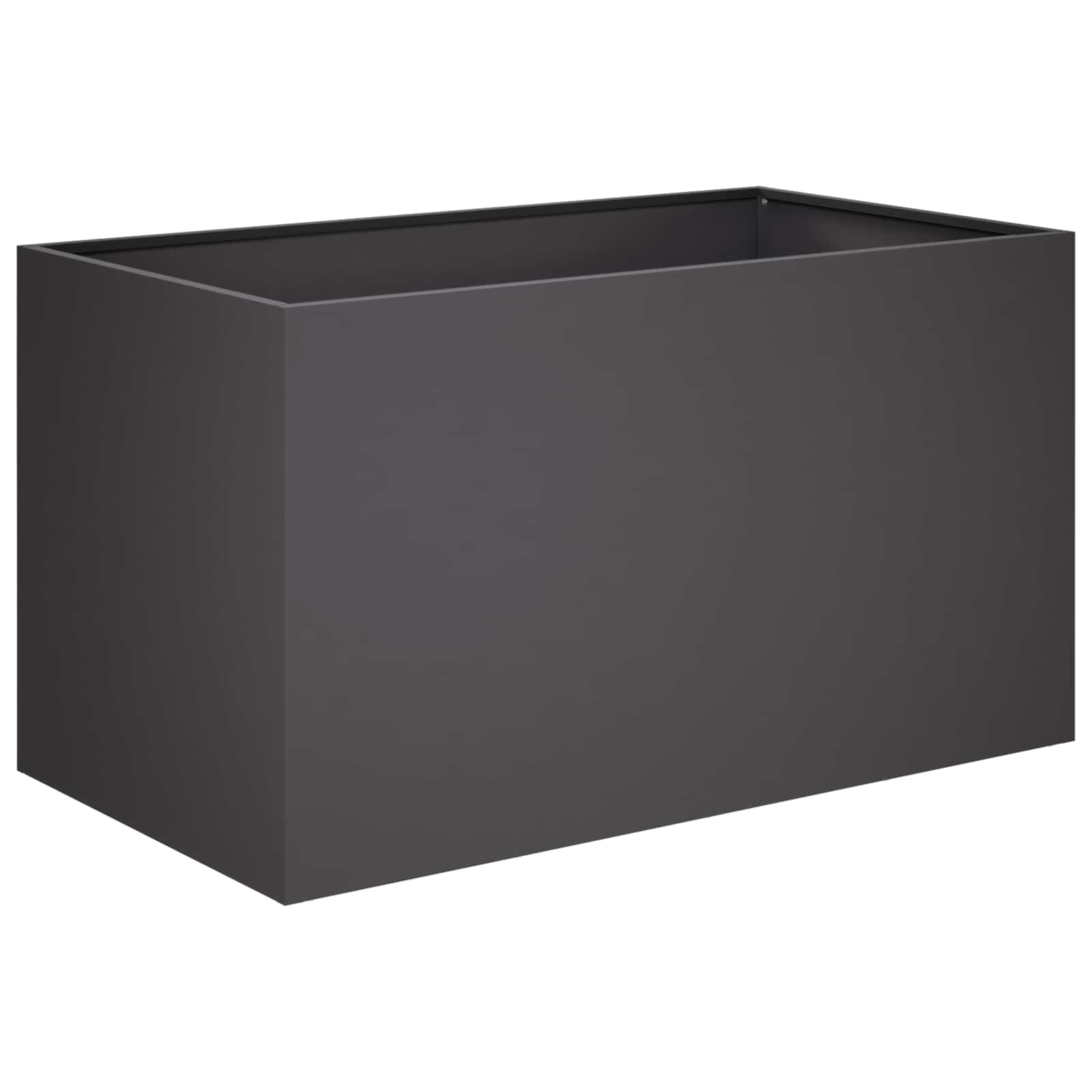 Trädgårdsplanterare Svart 80 x 50 x 50 cm Kallvalsat stål