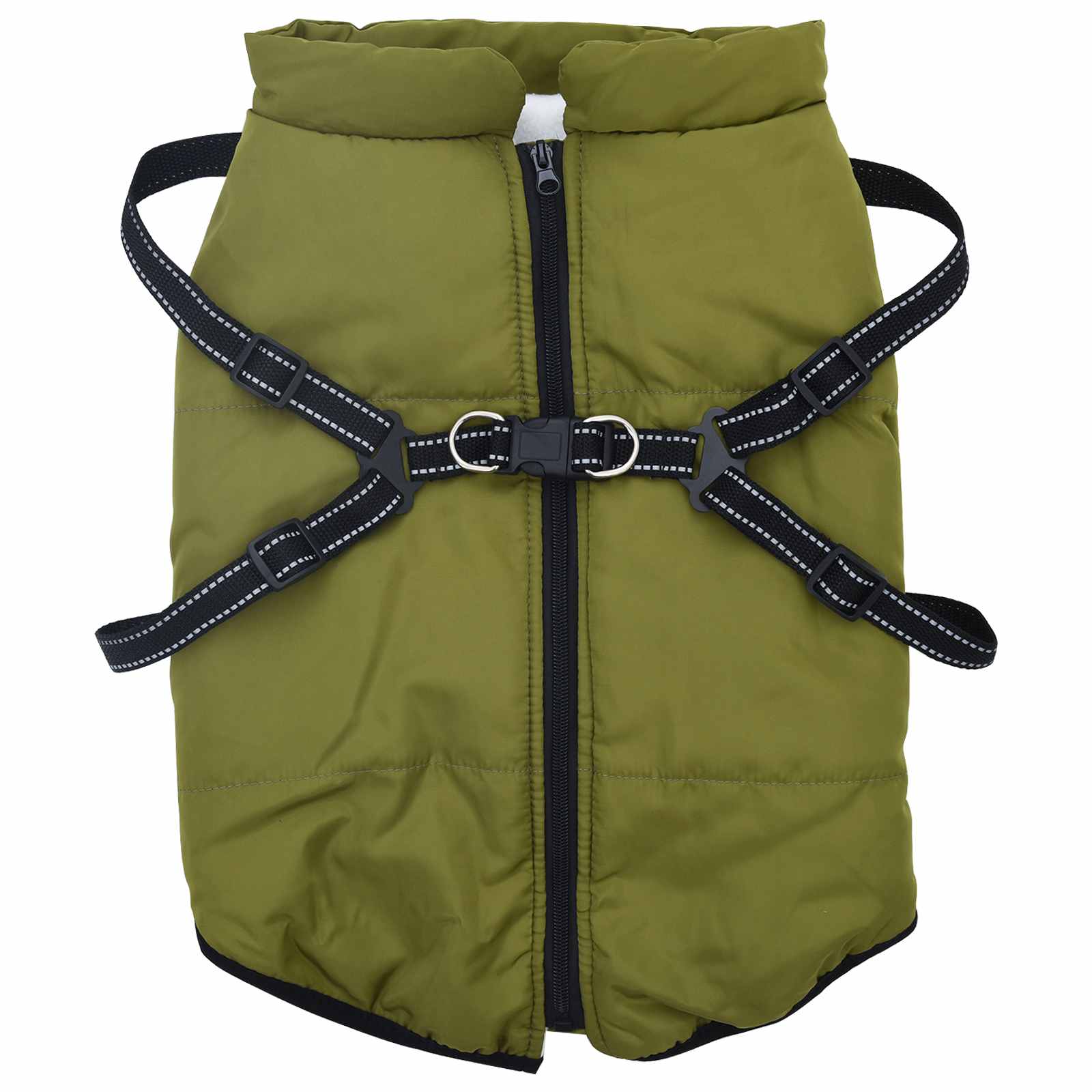 Hund Kappa Armégrön L44 Fleece och Polyester
