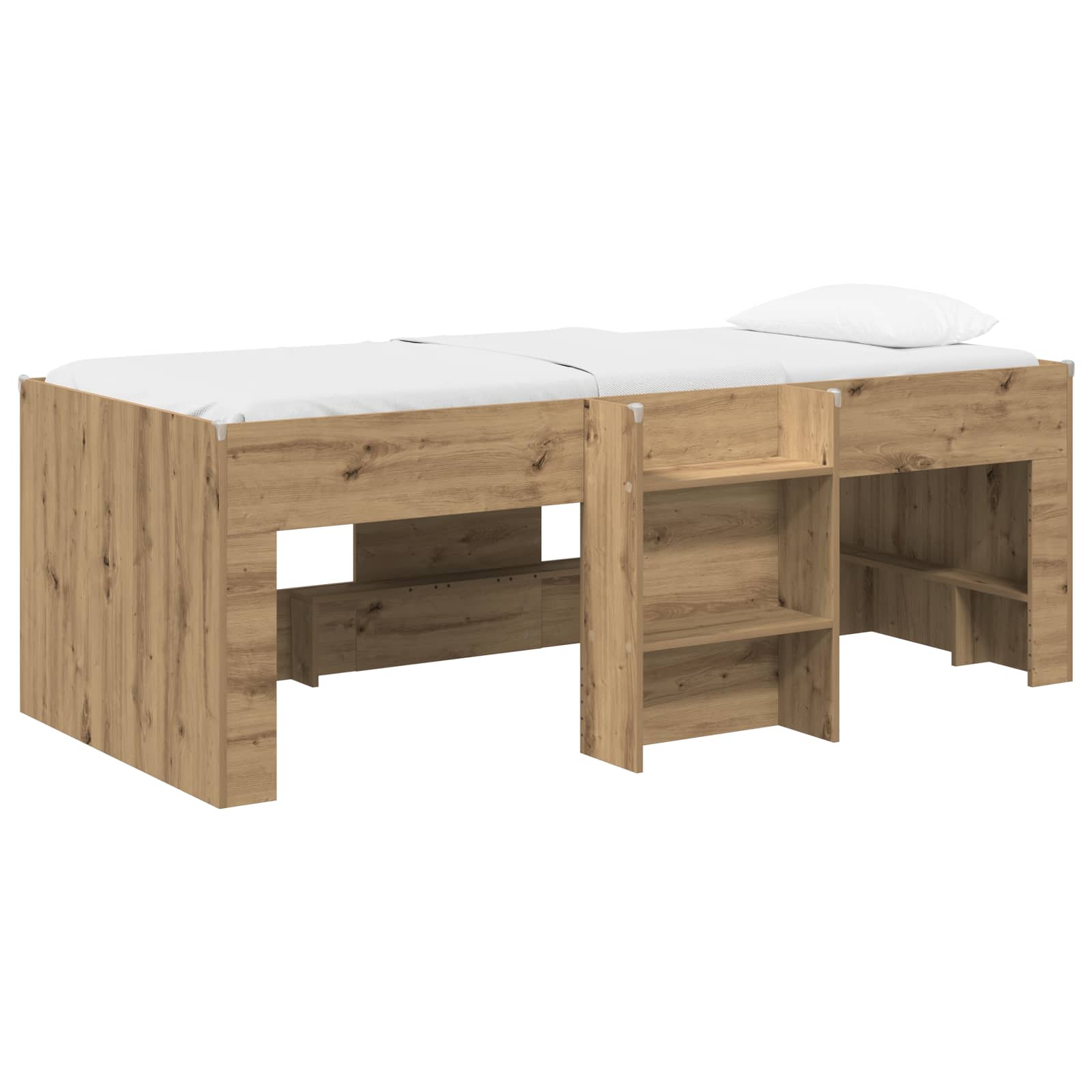 Barns hög sängram Artisan-ek 75 x 190 cm Konstruerat trä