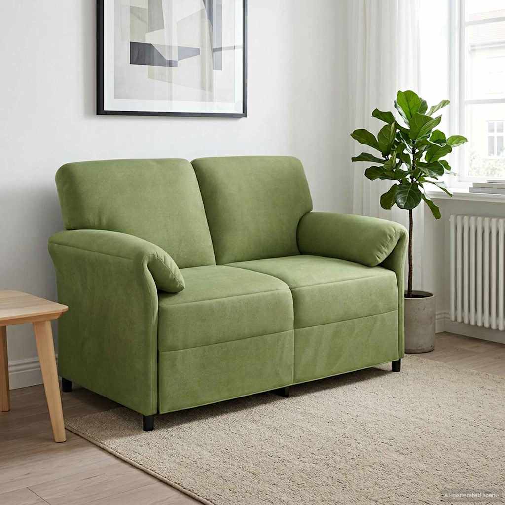 2-sits soffa Ljusgrön 138 x 83 x 95 cm Sammet
