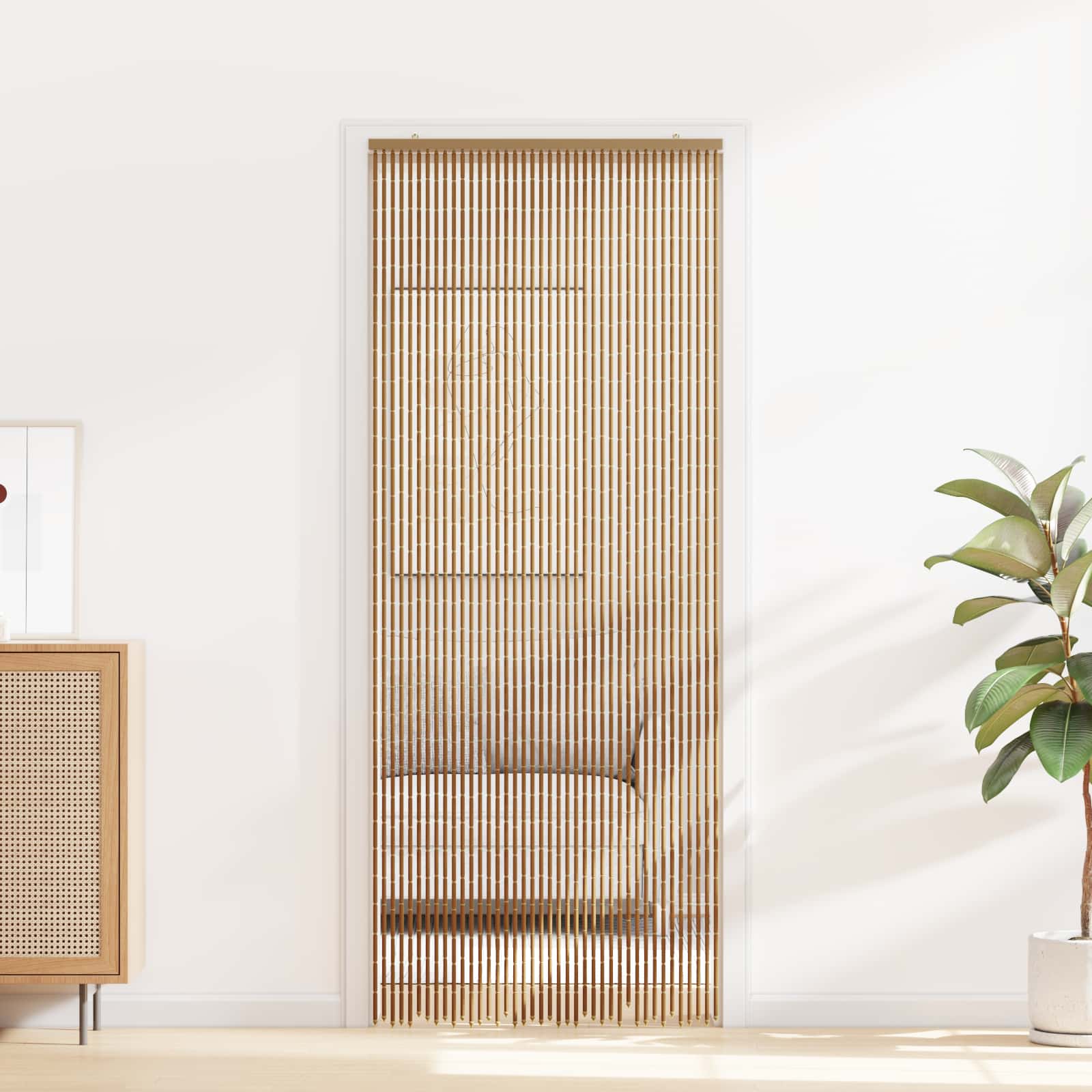Insektsdörrgardin flerfärgad 90 x 200 cm Bambu