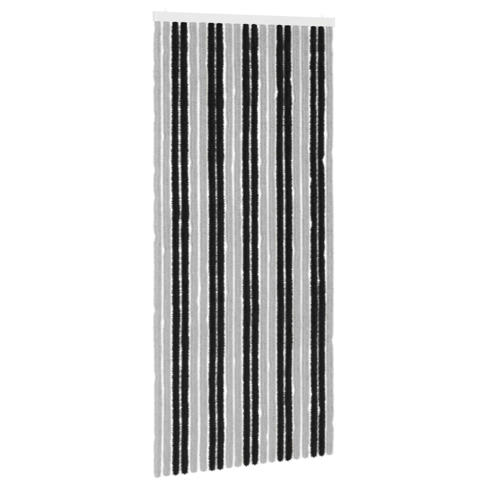 Insektsgardin Chenille Grå och svart 90 x 200 cm 100% PP
