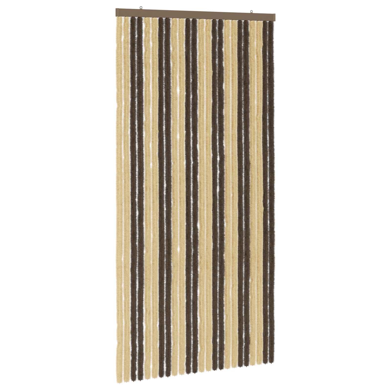 Insektsgardin Chenille Mörkbrun och Beige 100 x 200 cm 100% PP