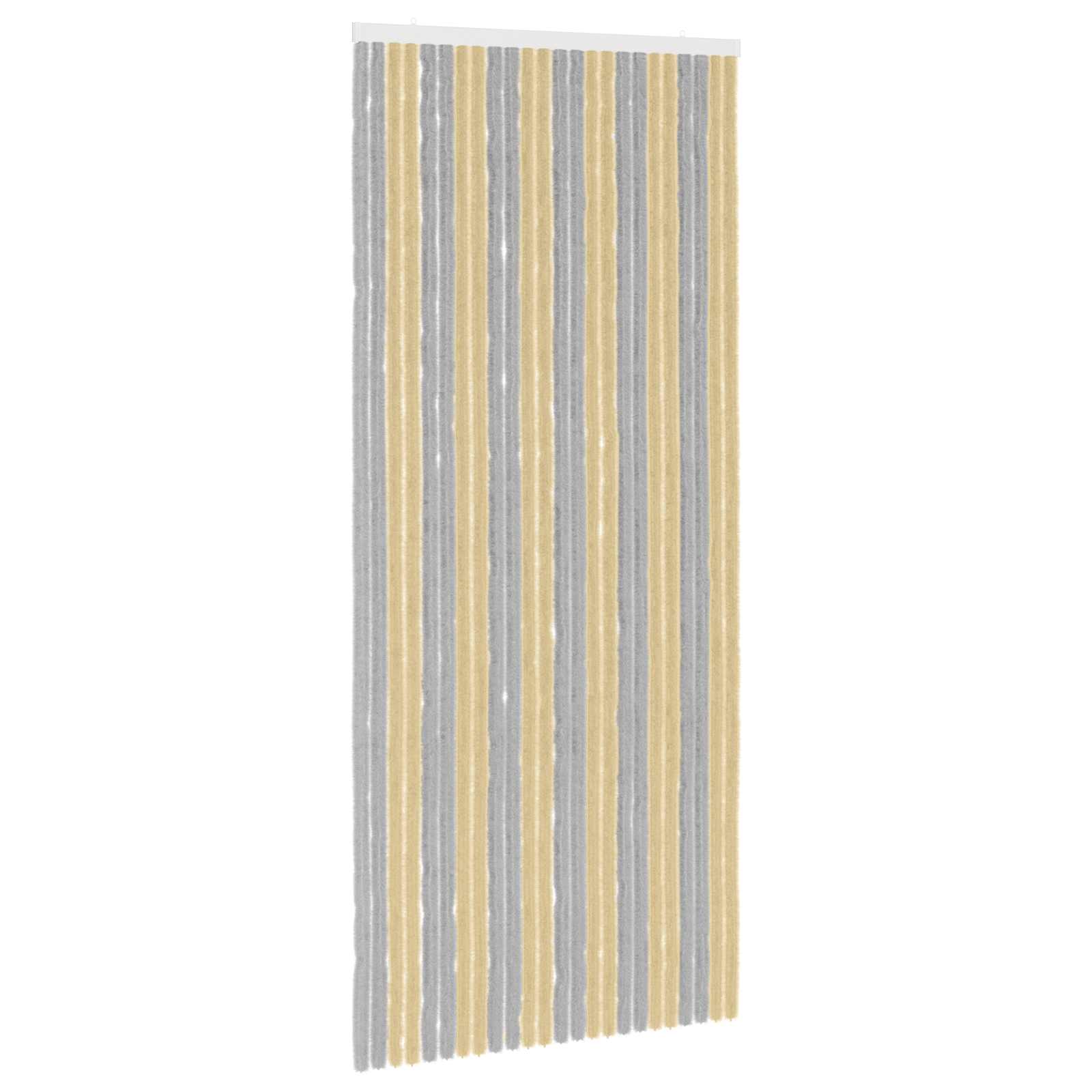 Insektsgardin Chenille Grå och Beige 100 x 230 cm 100% PP