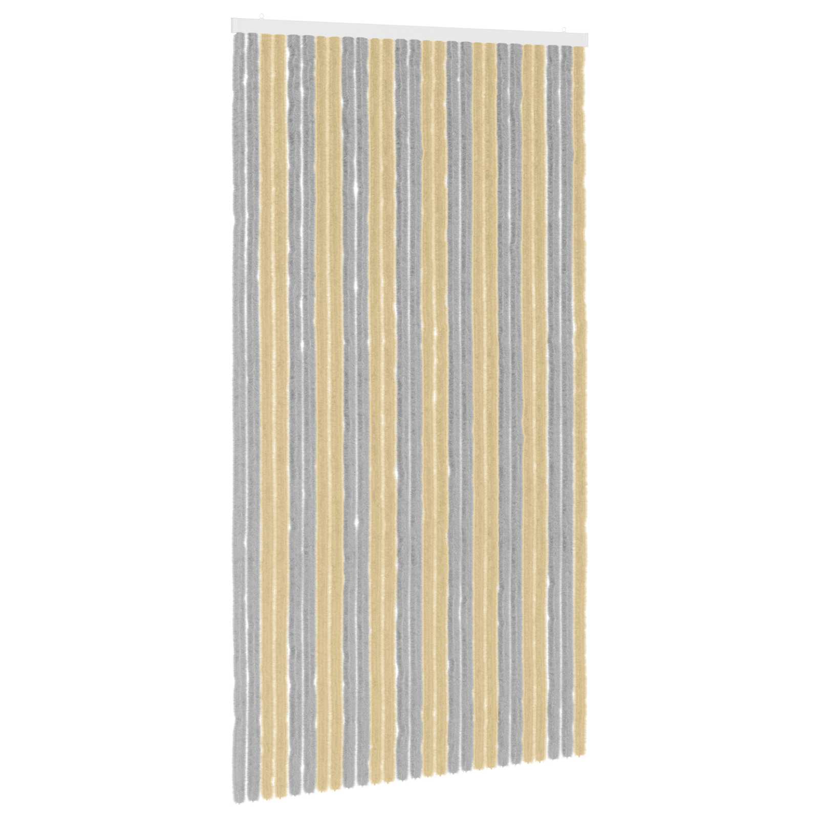 Insektsgardin Chenille Grå och Beige 118 x 220 cm 100% PP
