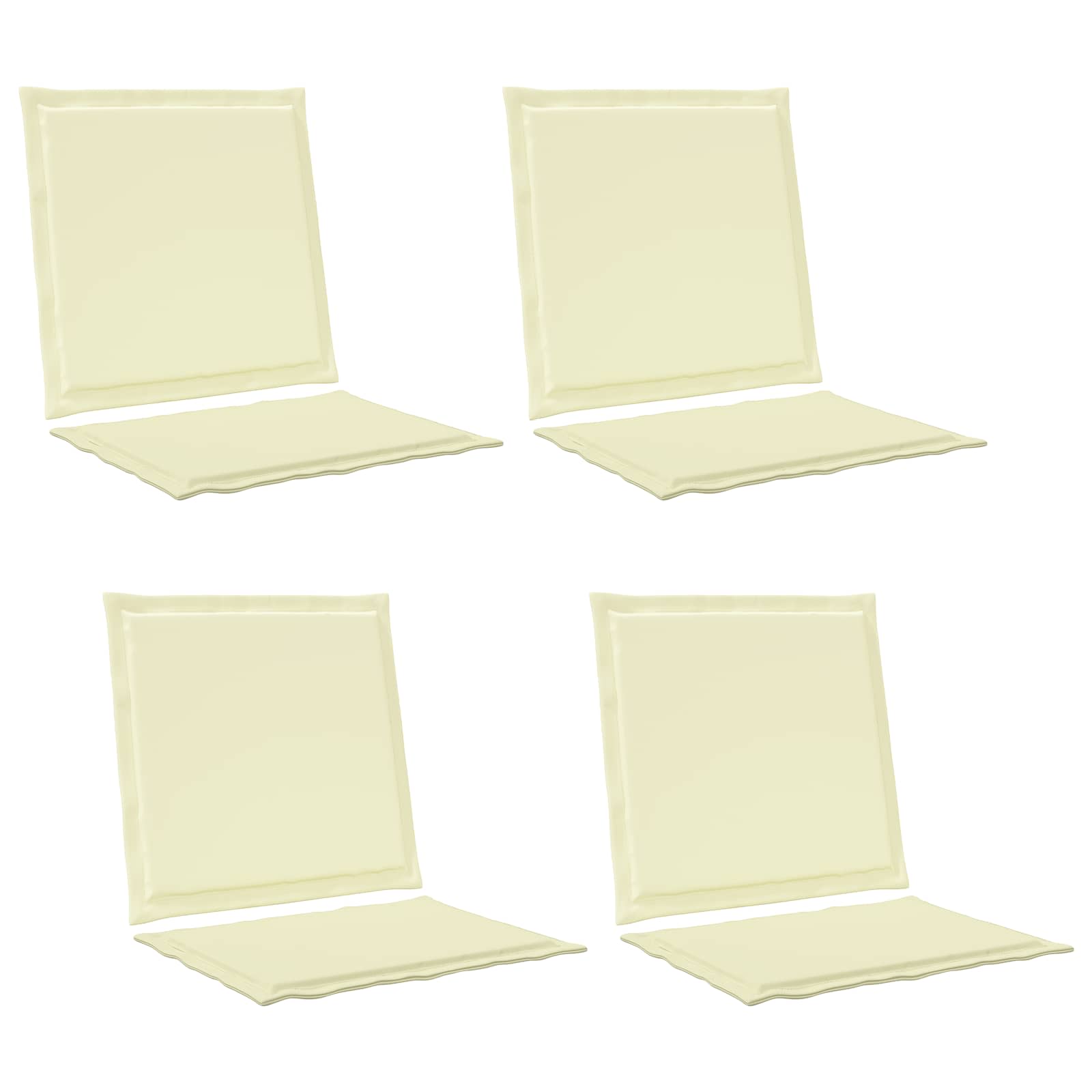 Sitt- och Ryggkuddar Polyester Gräddvit 47 x 45 x 2 cm