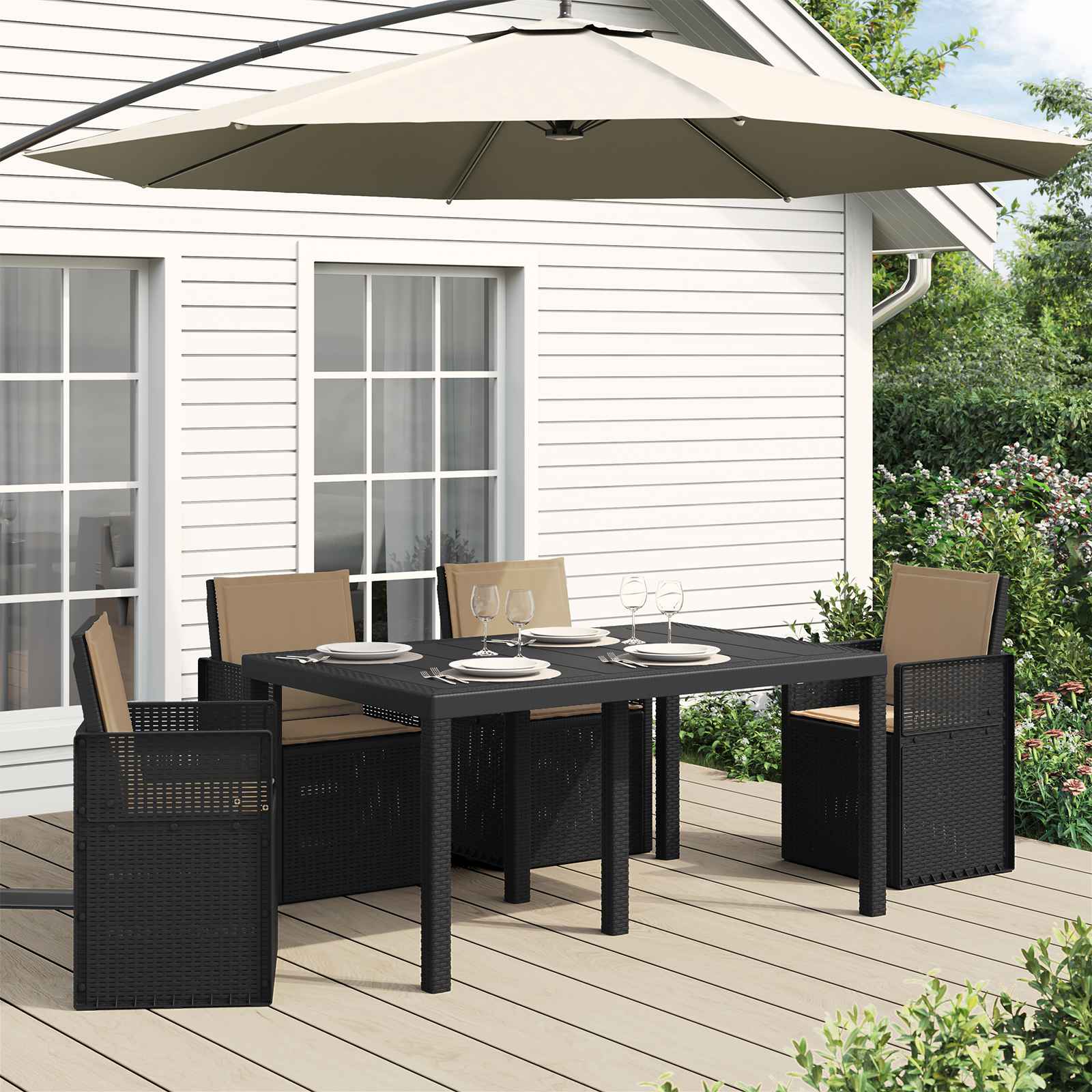 Sitt- och Ryggkuddar Polyester Taupe 47 x 45 x 2 cm