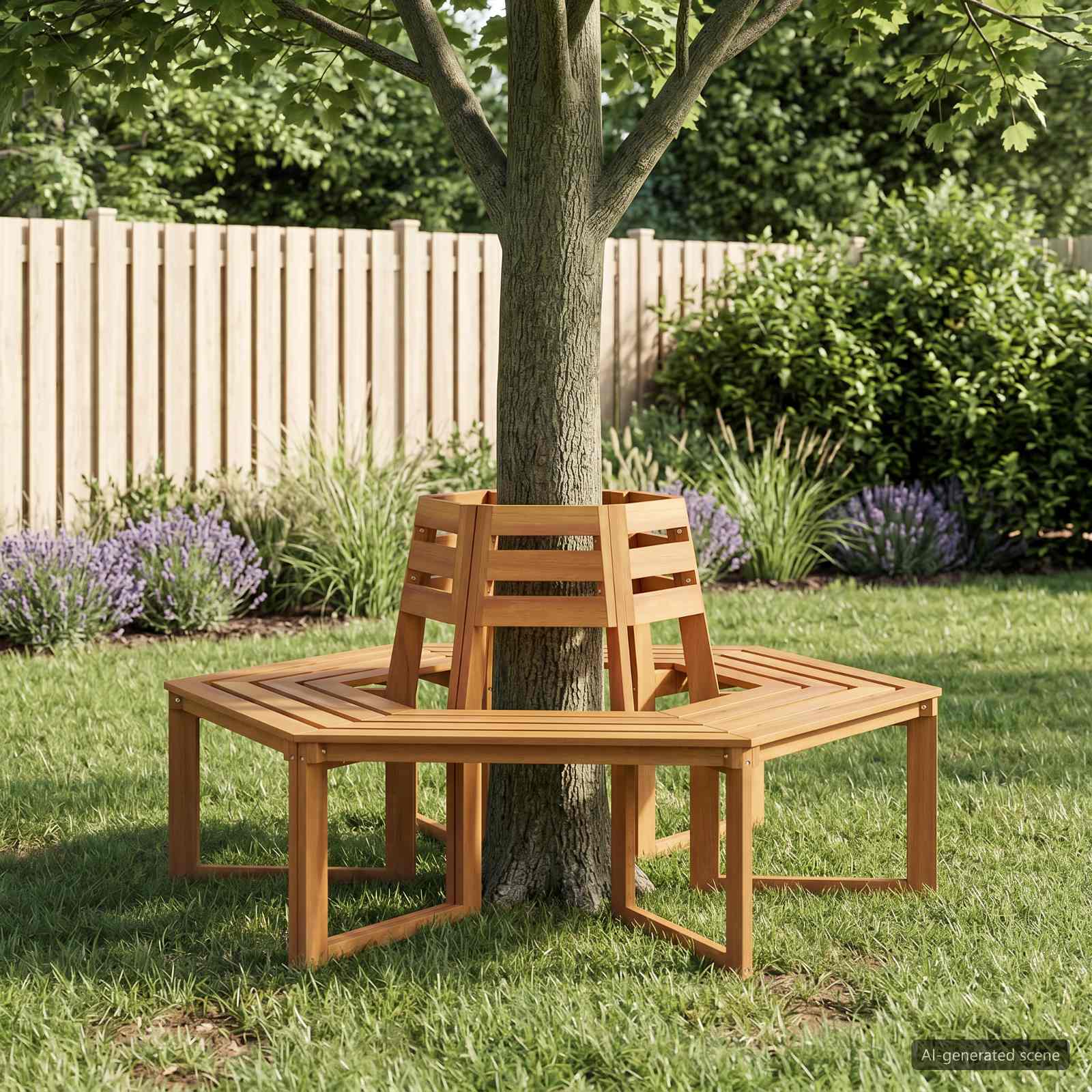 Trädbänk 2 st 160 x 140 x 86 cm Massivt Akaciaträ Naturlig