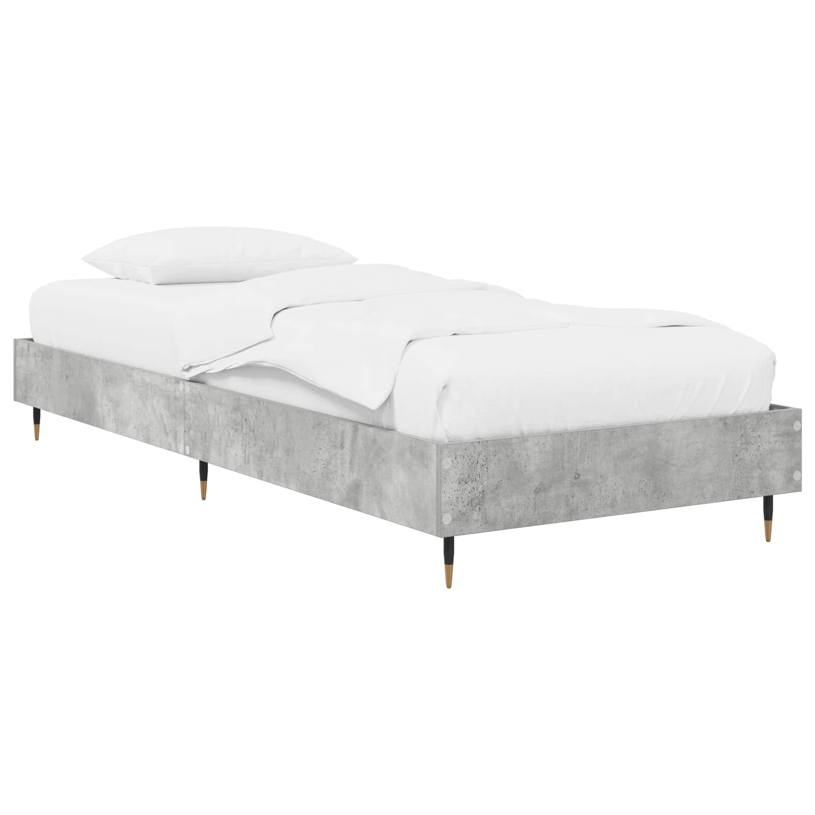 Sängram Betonggrå 80 x 200 cm Konstruerat trä