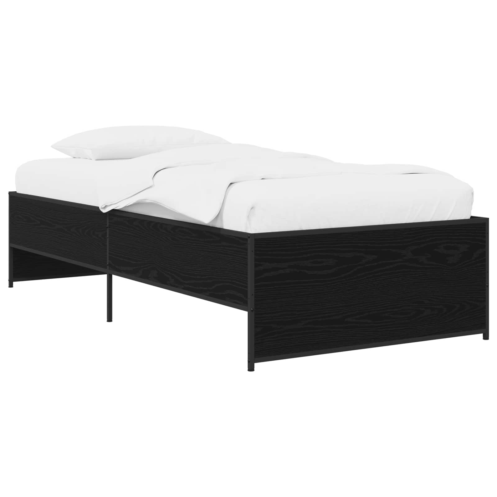 Sängram Svart ek 80 x 200 cm Konstruerat trä